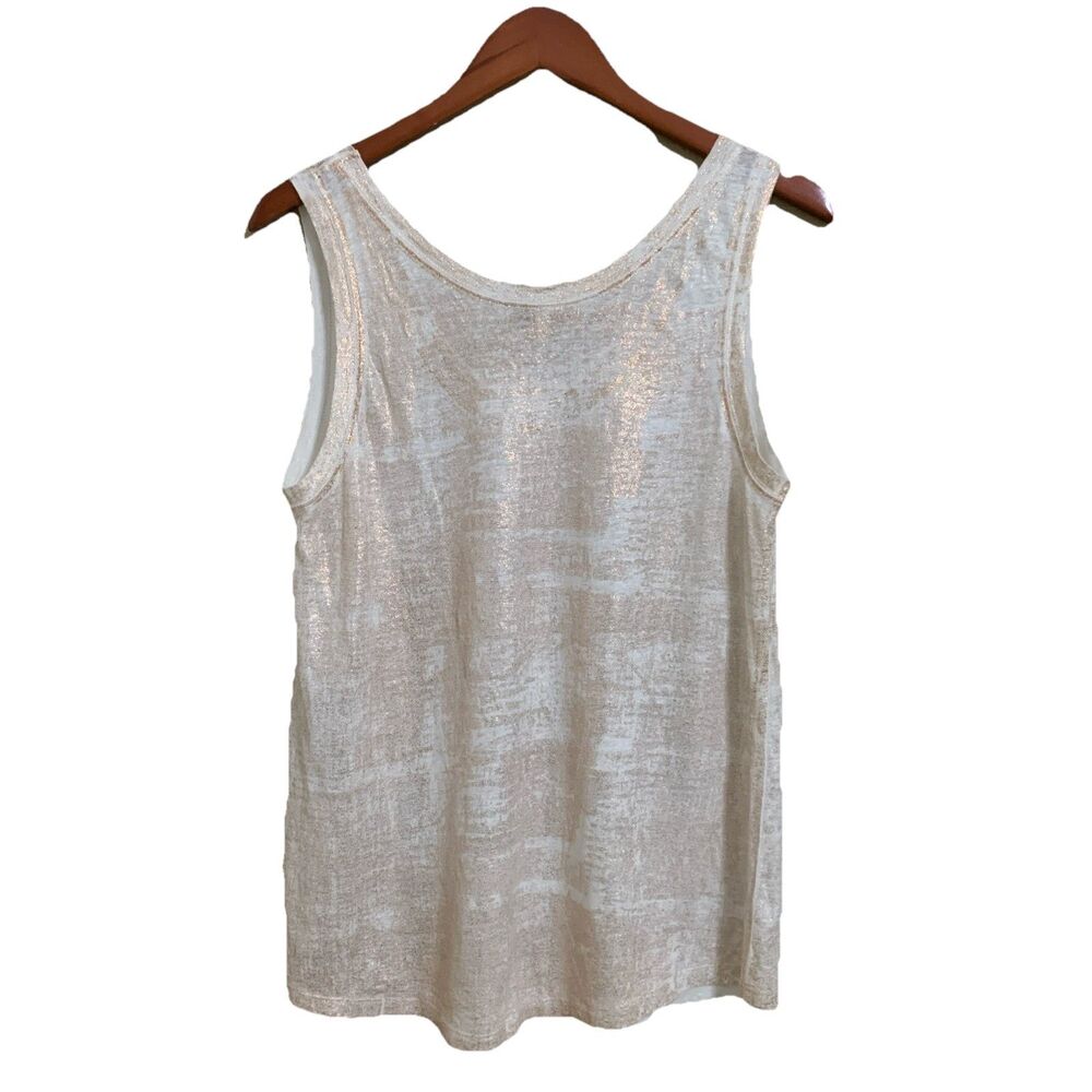 Sandro Paris Women's Linen Tank Top Rose Gold Crinkle Parisian Chic Boho Size 3 - Picture 4 of 6